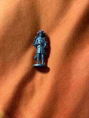 Vintage Pewter Samurai Warrior Miniature Figurine,